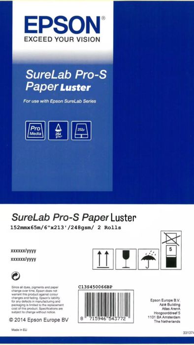 Papel Surelab luster 15,2x65m (2b)
